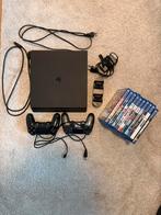 PS4 console slim (500GB), Games en Spelcomputers, Spelcomputers | Sony PlayStation 4, Ophalen, Met 2 controllers, Zo goed als nieuw