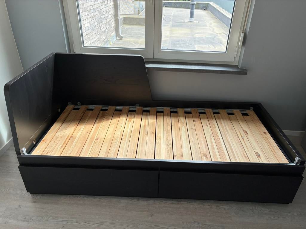 Uitschuifbaarbed, Ophalen, Gebruikt