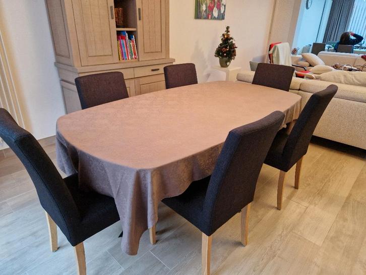 Stoel (6 stoelen), Maison & Meubles, Chaises, Cinq, Six Chaises ou plus, Tissus, Gris, Enlèvement