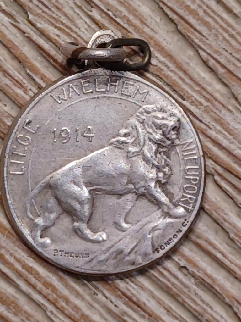 wo1 medaille waelhem liege nieuport 1914 klein, Ophalen of Verzenden, Landmacht, Lintje, Medaille of Wings