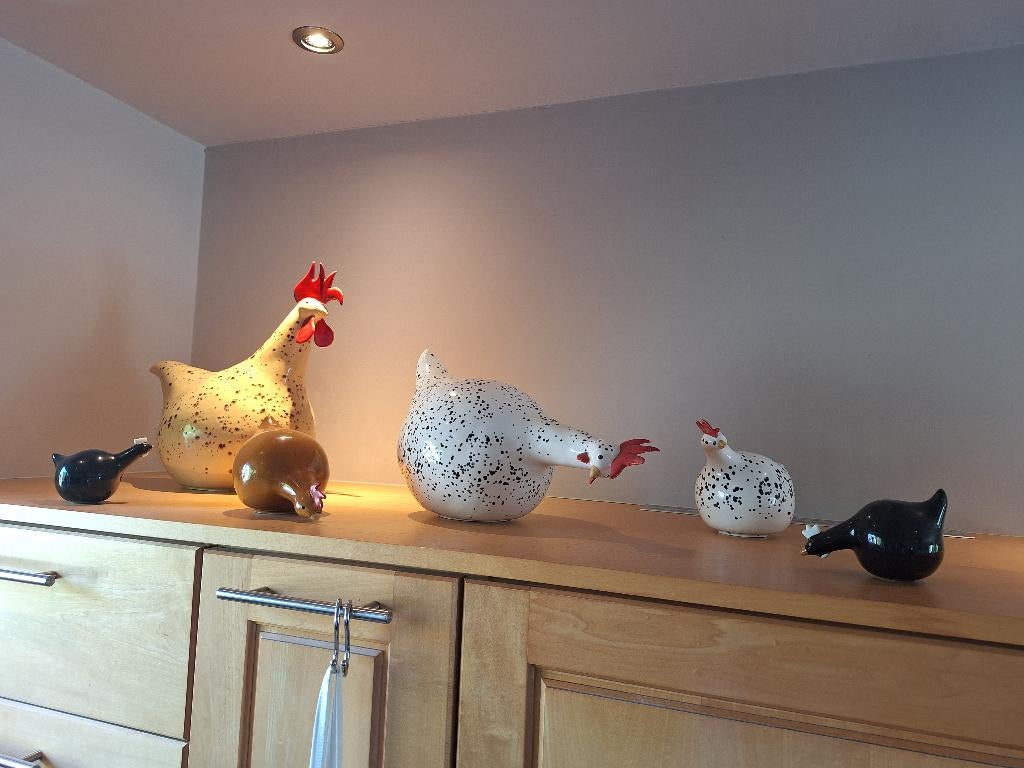 Catherine Hunter keramische kippen, Ophalen, Zo goed als nieuw, Dier