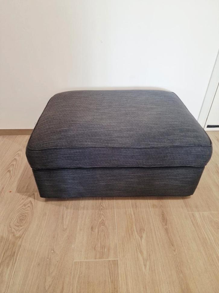 Ikea - Kivik - Repose-pieds avec rangement - Gris foncé, Huis en Inrichting, Zetels | Voetbanken en poefs, Zo goed als nieuw, 50 tot 75 cm