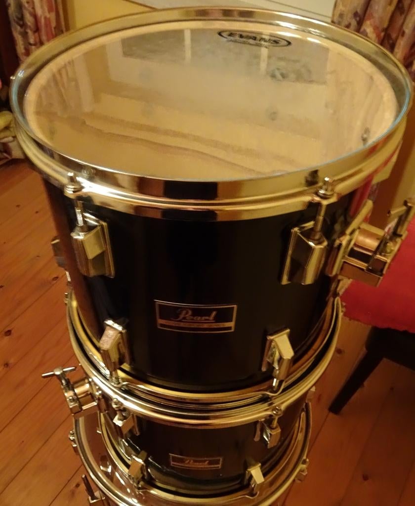 Toms noirs nacrés, Musique & Instruments, Batteries & Percussions, Utilisé, Pearl, Enlèvement