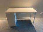 Modern wit bureau met lade en opbergruimte, Ophalen, Zo goed als nieuw, Bureau