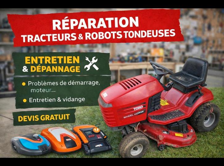 Réparation, installation robots tondeuses et tracteurs tonde, Jardin & Terrasse, Tondeuses autoportées