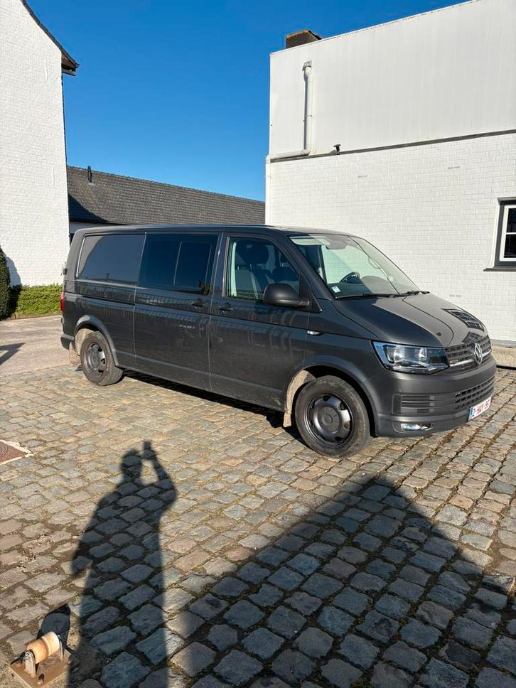 Vw Transporter Dubbel Cabine 4-matic DSG “ lang chassis “, Auto's, Volkswagen, Particulier, Transporter, 4x4, ABS, Achteruitrijcamera
