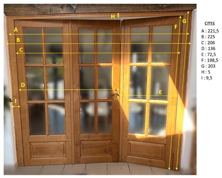 Porte vitrée intérieure, Doe-het-zelf en Bouw, Glas en Ramen, Zo goed als nieuw, Overige typen, 160 cm of meer, 160 cm of meer