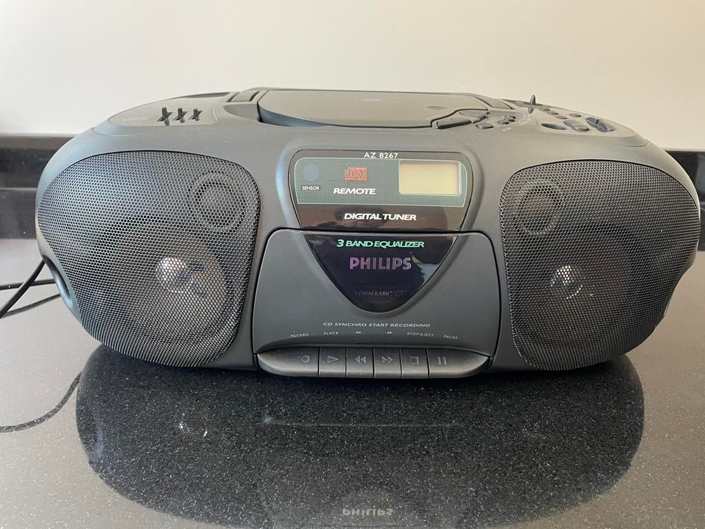 Radio Philips AZ8267 - lecteur CD - cassette, TV, Hi-fi & Vidéo, Enlèvement ou Envoi, Utilisé, Radio
