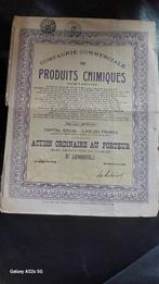 SOCIÉTÉ COMMERCIALE DE PRODUITS CHIMIQUES., Enlèvement ou Envoi, 1920 à 1950, Certificat d'action