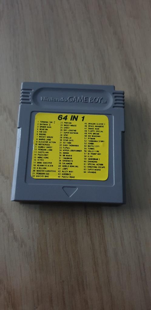 64in1 retro Gameboy game cassette, Verzenden, Zo goed als nieuw, Avontuur en Actie