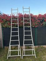 2 trappen in aluminium, Ophalen, Gebruikt, Ladder, 2 tot 4 meter