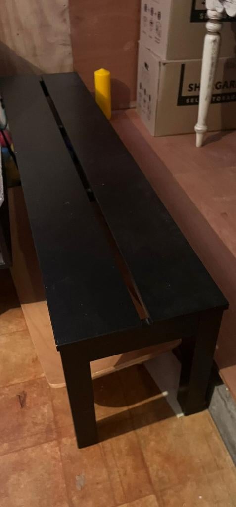 IKEA BJURSTA bank – zwartbruin, Maison & Meubles, Enlèvement, Utilisé, Bois, Noir