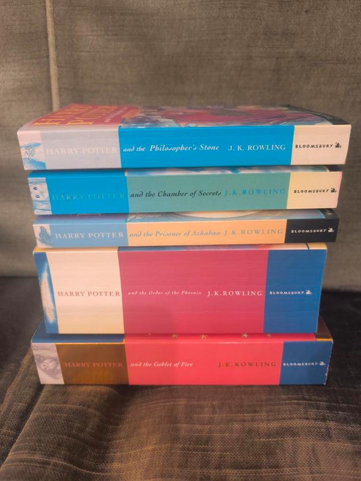 Harry Potter (eerste 5 delen, Engelse pockets), Boeken, Taal | Engels, Zo goed als nieuw, Non-fictie, Ophalen