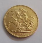 Great Britain 1 sovereign 1911, Verzenden, Goud