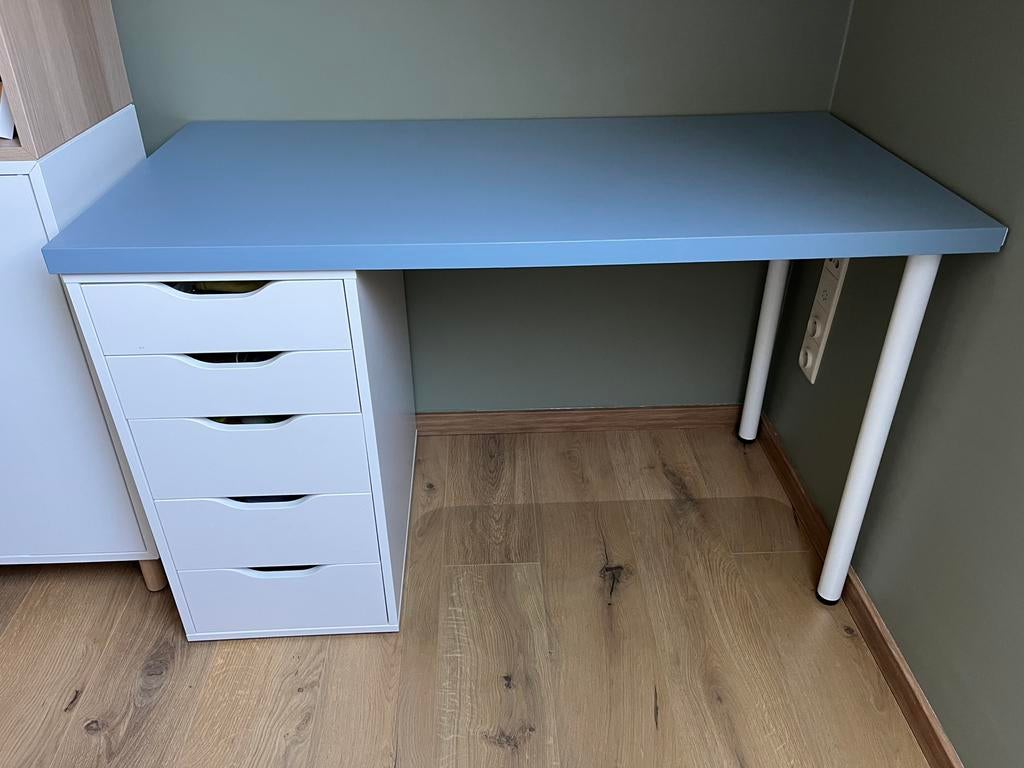 Bureau met ladeblok, Huis en Inrichting, Ophalen, Met lades, Zo goed als nieuw