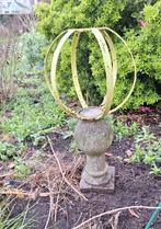 balustre en pierre bleue avec boule en métal, Rond, 30 à 60 cm, Enlèvement, Utilisé