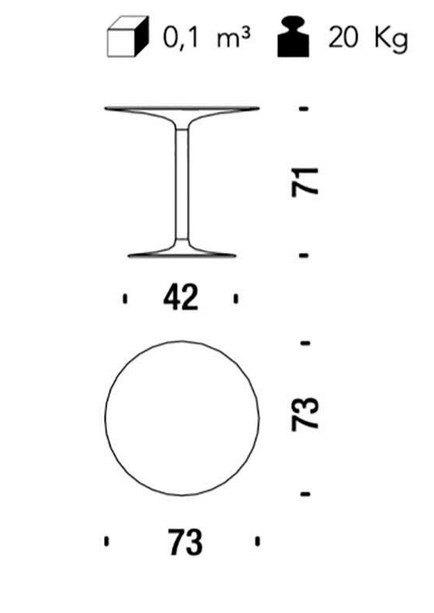 Design rond tafeltje MOROSO, Ophalen, Kunststof, Design, Rond