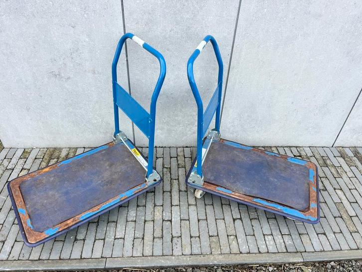 2 Fetra plateauwagen/kar, Doe-het-zelf en Bouw, Transportwagens, Ophalen