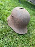 Casque en acier allemand de ww1 avec impact., Collections, Enlèvement ou Envoi