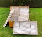 Ancien Grand coffre de voyage avec 3 compartiments, 100 à 150 cm, Moins de 50 cm, Enlèvement, Utilisé