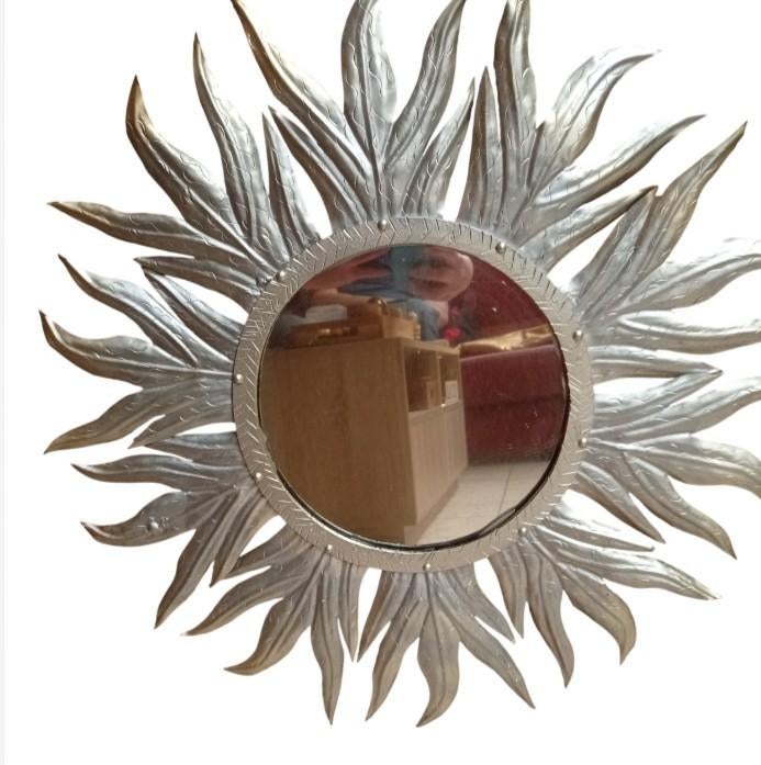 Superbe miroir vintage 60 cm, Maison & Meubles, Accessoires pour la Maison | Autre, Argent, Moderne, Enlèvement