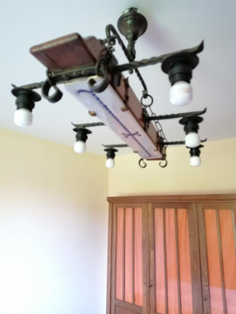 Antieke kroonluchter, Ophalen