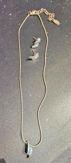 PARURE BOUCLES D'OREILLES EN ARGENT + CHAÎNE ET PENDENTIF, Neuf, Enlèvement ou Envoi, Avec pendentif, Argent