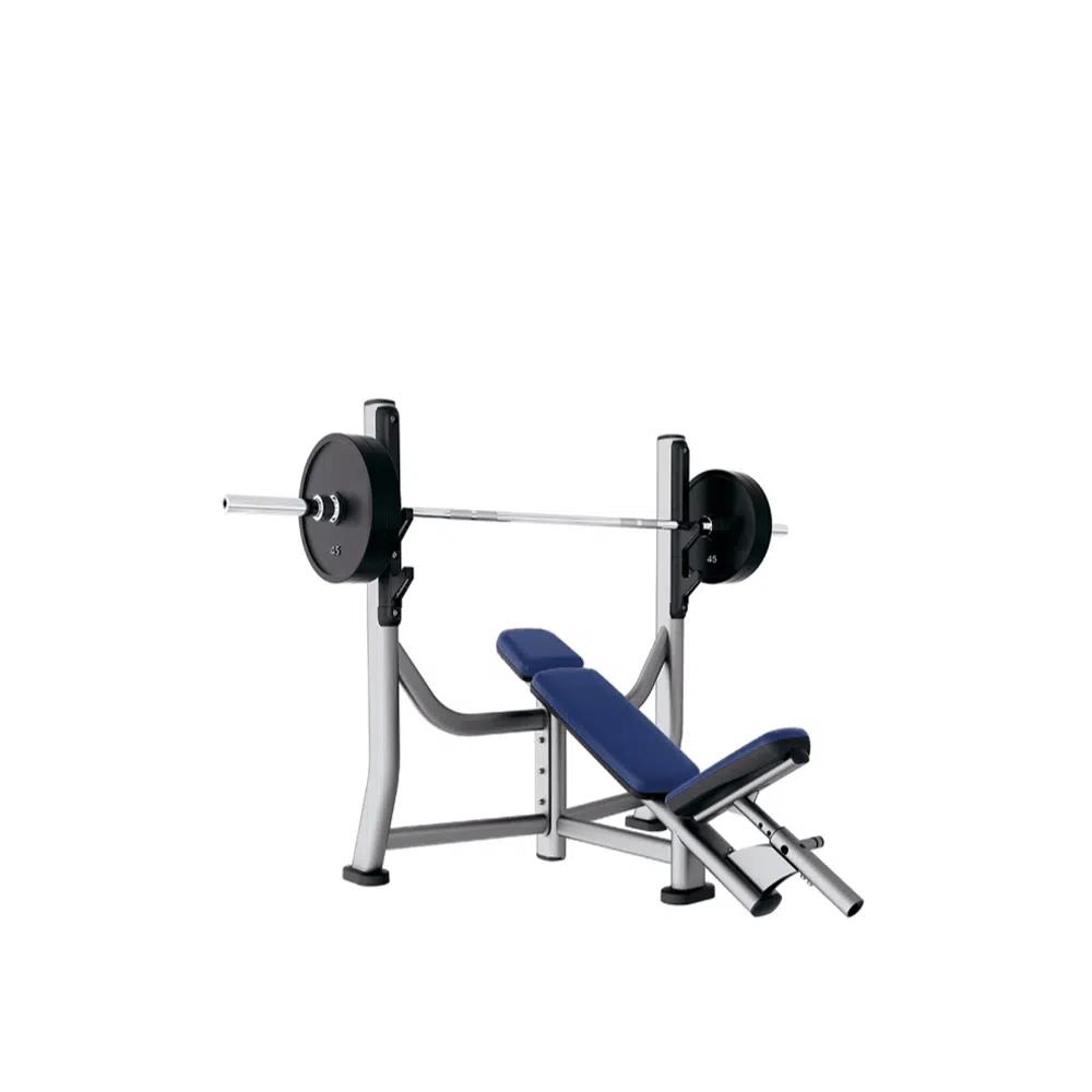 Life Fitness – Signature Olympic Incline Bench, Sports & Fitness, Équipement de fitness, Comme neuf, Autres types, Bras, Jambes
