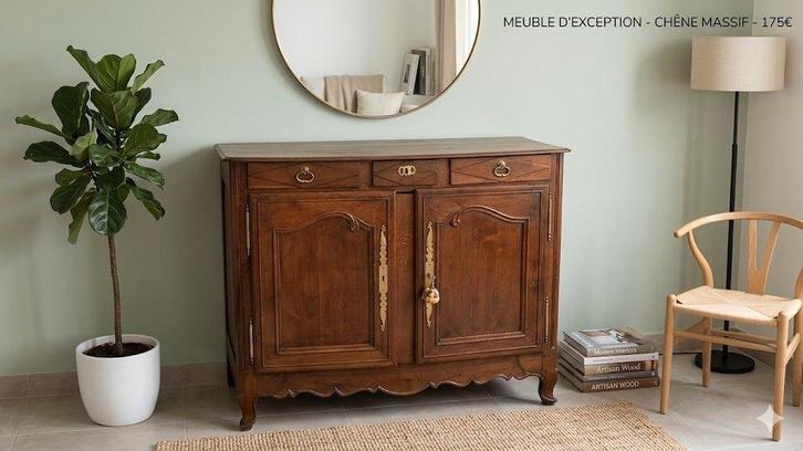 Prachtig dressoir van massief eikenhout, Antiek en Kunst, Antiek | Meubels | Kasten, Ophalen