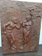 Adam en Eva  houtsnijwerk, Antiek en Kunst, Ophalen