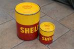 lot 2 pot graisse shell bidon huile 1930, Collections, Enlèvement ou Envoi, Utilisé, Panneau publicitaire