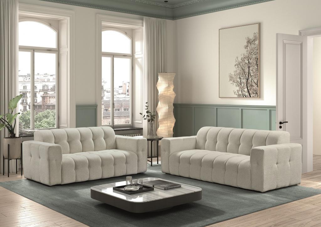 Nieuw stoffen salon 3 zit vast + 2 zit vast = 1100 euro., Ophalen, Nieuw