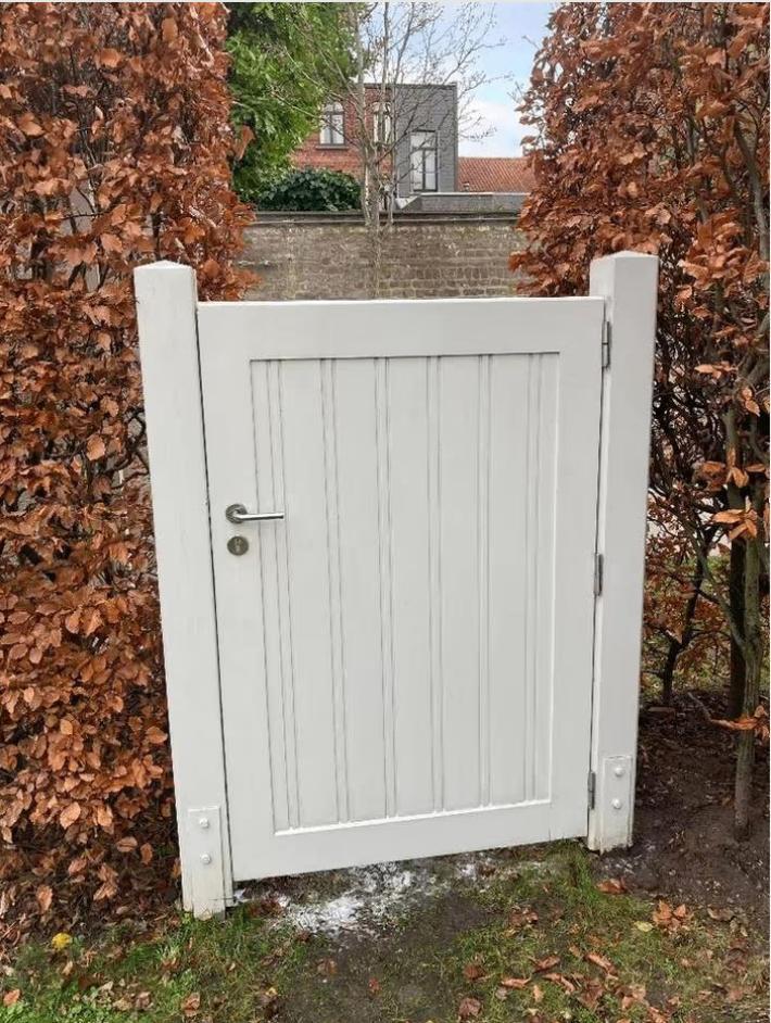 Volledige padouk poort (duurzaamheidsklasse I), Tuin en Terras, Tuinpoorten, Gebruikt, Ophalen