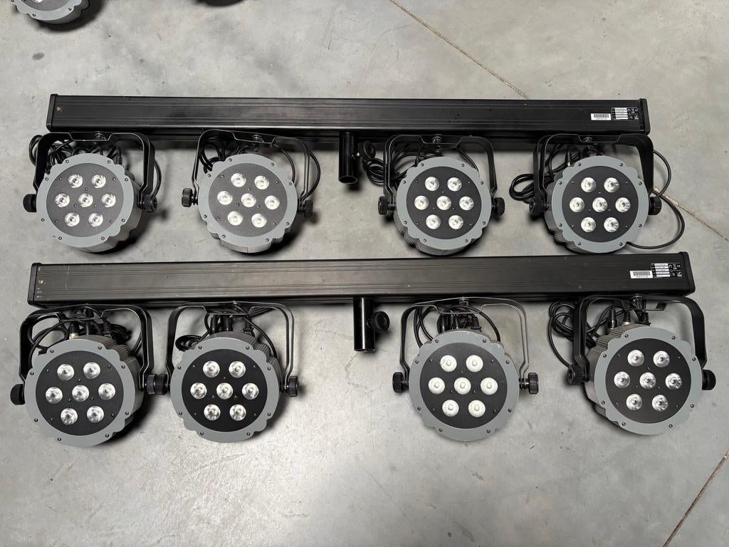 Lot de 2 spots LED à quatre barres, Musique & Instruments, Enlèvement, Utilisé, Lumières, Couleur