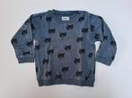 Mt 3j Donkerblauwe sweater met zwarte poezen, Kinderen en Baby's, Kinderkleding | Maat 98, Gebruikt, Trui of Vest, Filou & Friends