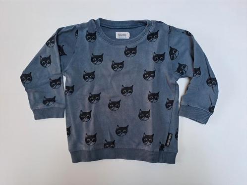 Mt 3j Donkerblauwe sweater met zwarte poezen, Kinderen en Baby's, Kinderkleding | Maat 98, Gebruikt, Jongen, Trui of Vest, Ophalen of Verzenden