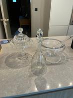 Karaf, snoepbeker, glazen fruitkom, Huis en Inrichting, Ophalen, Zo goed als nieuw, Glas