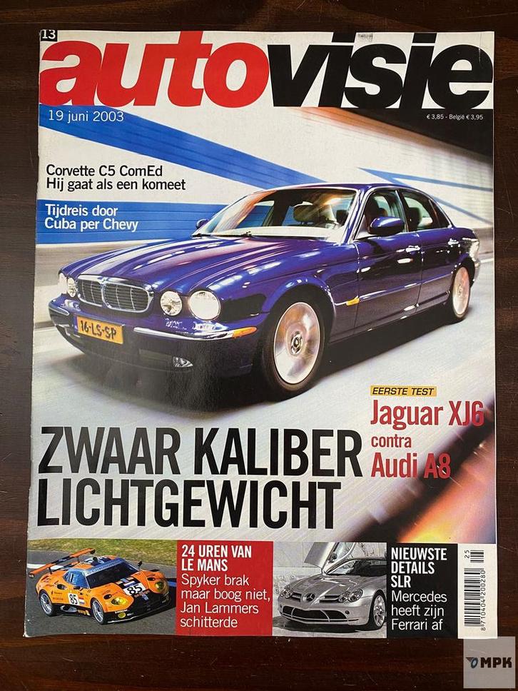 Magazine Autovisie Jaguar XJ6 Audi A8 2003 Nederlands, Boeken, Auto's | Folders en Tijdschriften, Gelezen, Ophalen of Verzenden