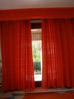 vintage orange overgordijnen 4 stuks voor 2 ramen, Huis en Inrichting, Retro vintage, 100 tot 150 cm, 100 tot 150 cm, Gebruikt