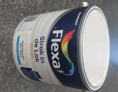 Lakverf Flexa(levis) ral 9010 (gebroken wit) 2,5l nieuw!, Doe-het-zelf en Bouw, Verf, Beits en Lak, Nieuw, Lak, Minder dan 5 liter