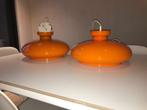 Set Oranje Raak (Amsterdam) Design Lampen, Gebruikt, Vintage, Glas, Ophalen