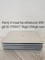 Partij Hp elitebooks 850 G8 i5-1135G7 16gb 256gb SSD, 16 GB, 15 inch, Met videokaart, Gebruikt