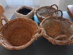 Vier stevige rieten manden, Maison & Meubles, Accessoires pour la Maison | Plataux & Paniers, Enlèvement, Comme neuf, Panier