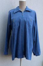 Jolie veste en "suède" bleu clair XL, Comme neuf, Bleu, Taille 42/44 (L), Enlèvement ou Envoi