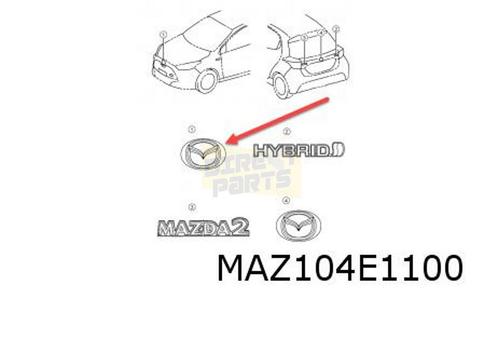 Mazda 2 Hybrid (2/22-) Embleem logo "Mazda" voorzijde Origin, Auto-onderdelen, Carrosserie, Mazda, Nieuw, Verzenden