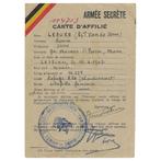 Armée secrète - Carte d'affilié, Verzamelen, Militaria | Tweede Wereldoorlog, Ophalen of Verzenden, Overige soorten, Overige typen