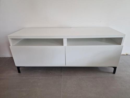 TV-kast Ikea Besta wit met zwarte pootjes, Huis en Inrichting, Kasten |Televisiemeubels, Zo goed als nieuw, Ophalen