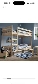 Frame stapelbed met matrassen, grenen 90x200cm, Huis en Inrichting, Ophalen, Zo goed als nieuw, Stapelbed
