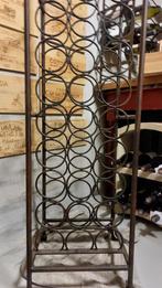 Casier à vin en fer forgé antique solide pour 27 bouteilles, Maison & Meubles, Comme neuf, Enlèvement