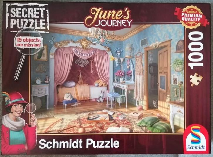 2 Schmidt puzzel - June's Journey Secret Puzzle, Hobby & Loisirs créatifs, Sport cérébral & Puzzles, Comme neuf, Puzzle, 500 à 1500 pièces